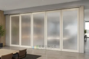 Planificación de la operación manual para paneles móviles de pared de vidrio