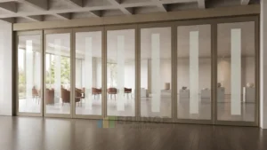 Marcos de bronce para museos, conferencias y estudios para interiores con paredes de vidrio móviles