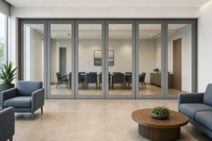 Planificación de una pared de vidrio móvil para una sala de consulta cívica