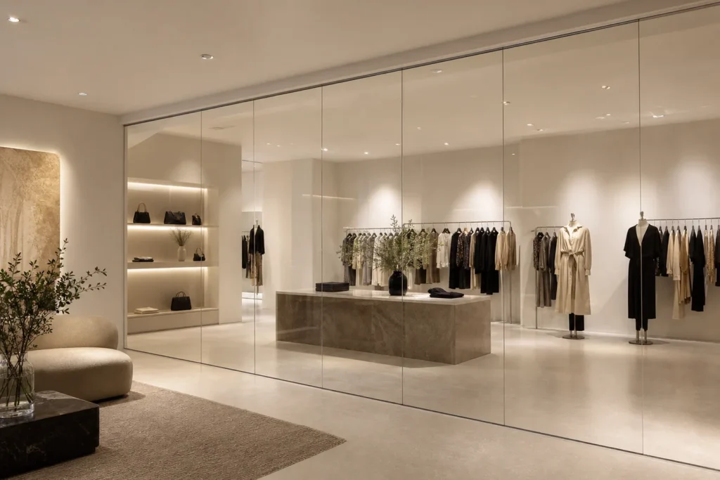 Pared operable acristalada